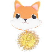  Играчка за котки Zolux - LOVELY FOX - лисица с помпон 